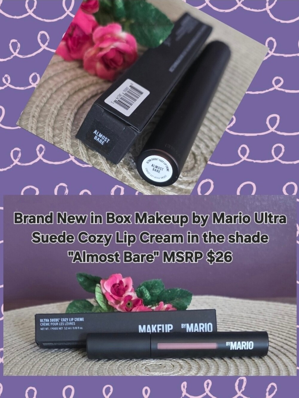 Makeup By Mario Ultra Suede Cozy Lip Cream - Almost Bare (Nude Pink)